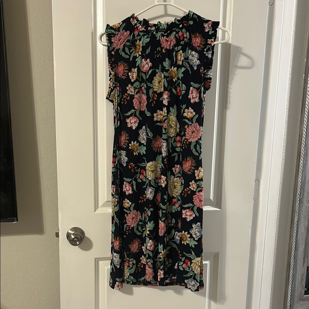 Tommy Hilfiger Navy Dress with Multicolor Floral Print
